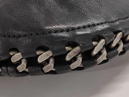 CHANEL CHANEL Coco Mark Shoulder Bag, Calfskin/Black/Silver/10 Series Handbag