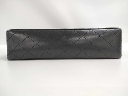 CHANEL CHANEL Matelasse 25 Double Flap/Lamb/Black/GD/1st Series Shoulder Bag