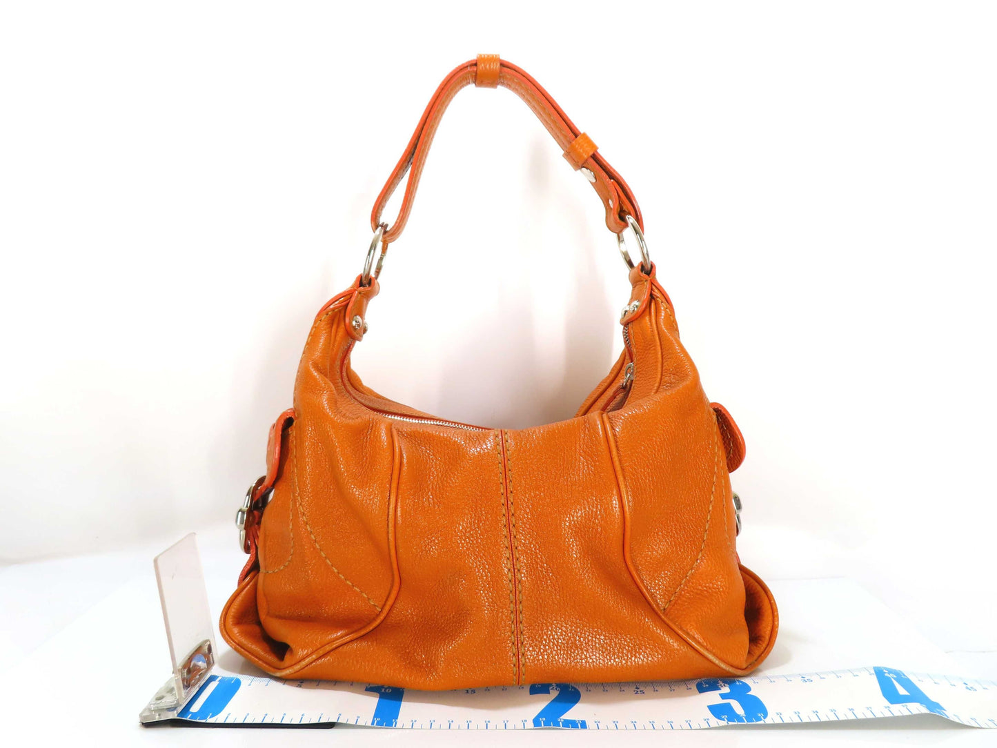 TODS TODS One Shoulder Bag Leather/Orange Handbag