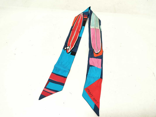 HERMES Twilly HERMES Twilly 100% Silk/Navy Multi Other Accessories