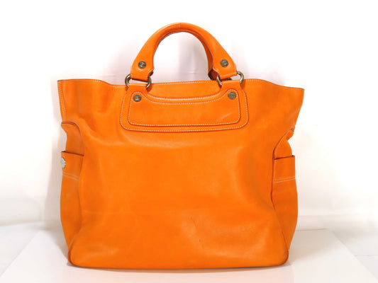 CELINE CELINE Boogie Tote Bag Leather/Orange Handbag