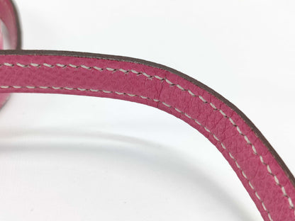 HERMES Micro Constance Mini Mini Epson/Rose Tyrien/□O Stamp/Silver Shoulder Bag