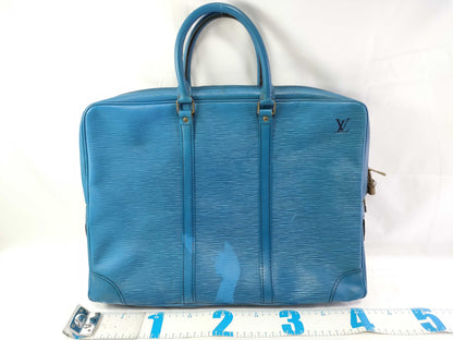 LOUIS VUITTON Epi LOUIS VUITTON Porte Documan Voiage Epi/Blue Celeste Business Bag