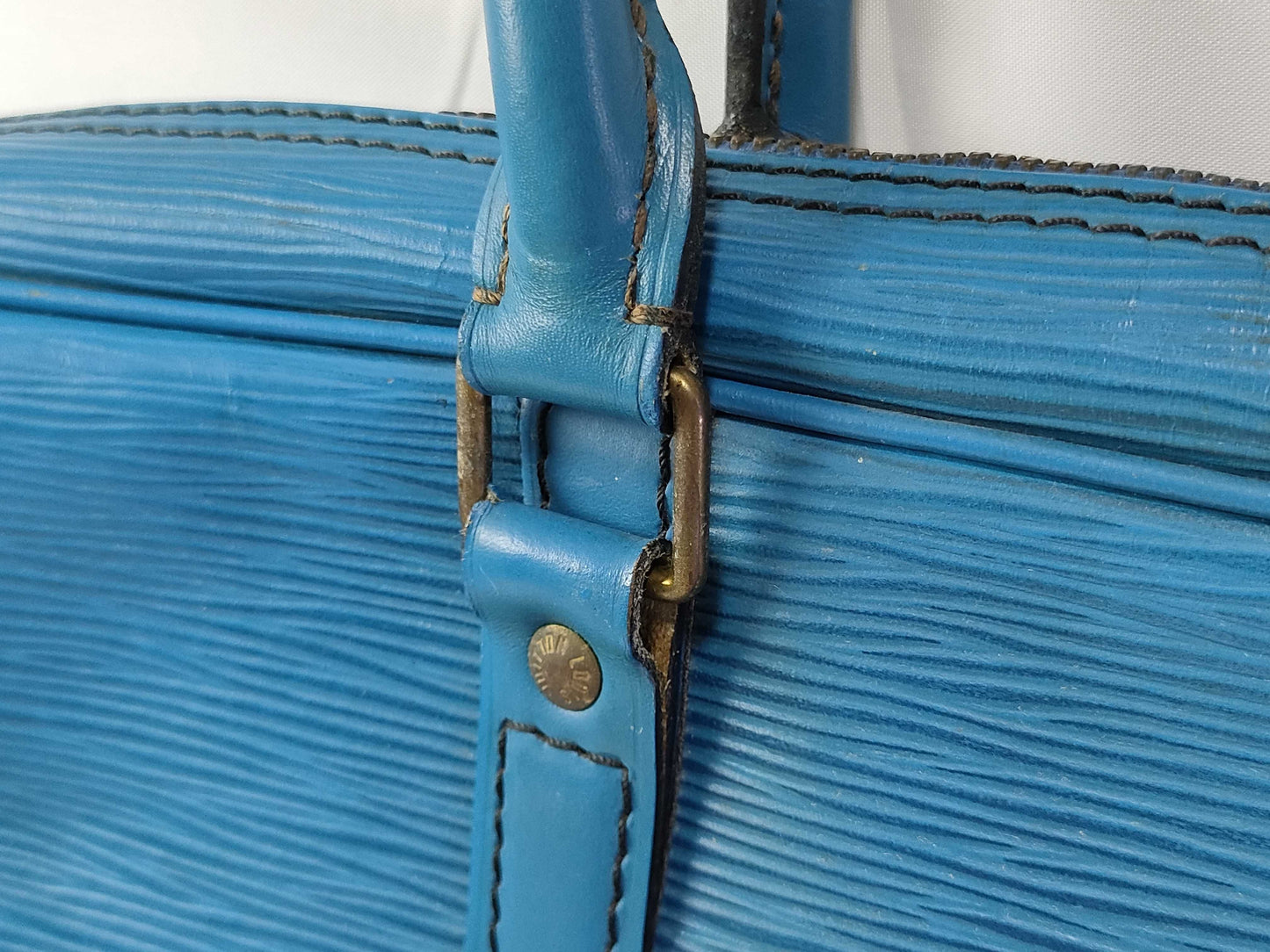 LOUIS VUITTON Epi LOUIS VUITTON Porte Documan Voiage Epi/Blue Celeste Business Bag