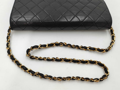 CHANEL Lambskin CHANEL Matelasse Chain Shoulder Bag Lamb/Black/GD