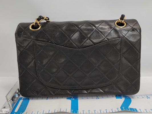 CHANEL CHANEL Matelasse 23 Double Flap/Lamb/Black/GD/5 Series Shoulder Bag