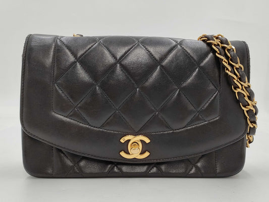 CHANEL CHANEL Diana 22 Lamb/Black/GD/2nd Series Shoulder Bag