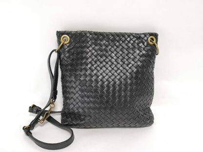 BOTTEGA VENETA Intrecciato Intrecciato Intrecciato Shoulder Bag Black Shoulder Bag