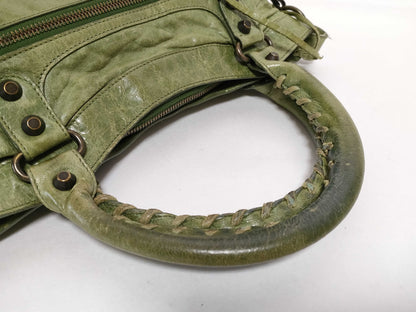 BALENCIAGA The City Balenciaga City Handbag Green Handbag