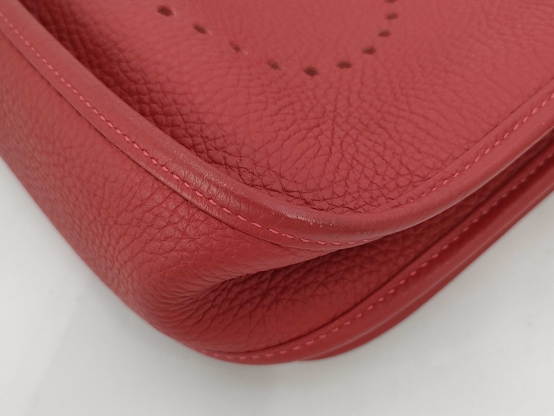 HERMES Evelyn Shoulder Bag Red Bag