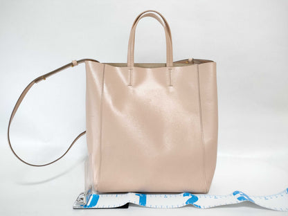 CELINE 2-WAY Purse Pink Handbag with Long Strap