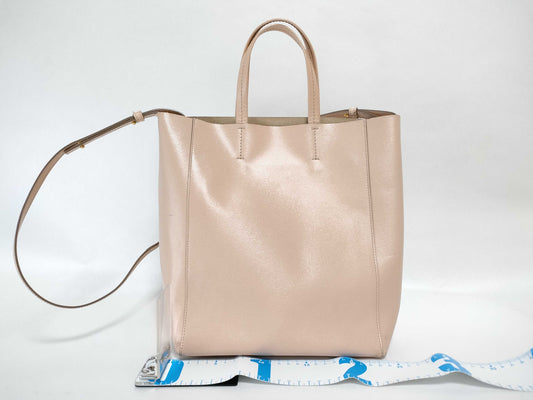 CELINE 2-WAY Purse Pink Handbag with Long Strap