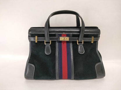 GUCCI Gucci Sherry Tote Bag Navy Handbag
