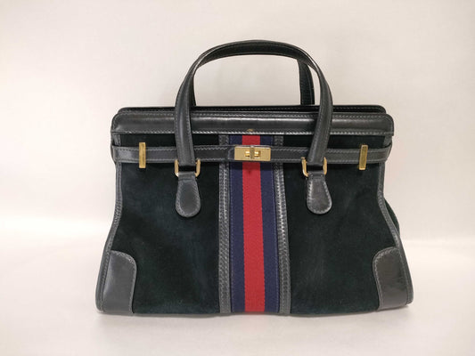 GUCCI Gucci Sherry Tote Bag Navy Handbag