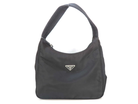 PRADA Nylon Prada Handbag Black Handbag