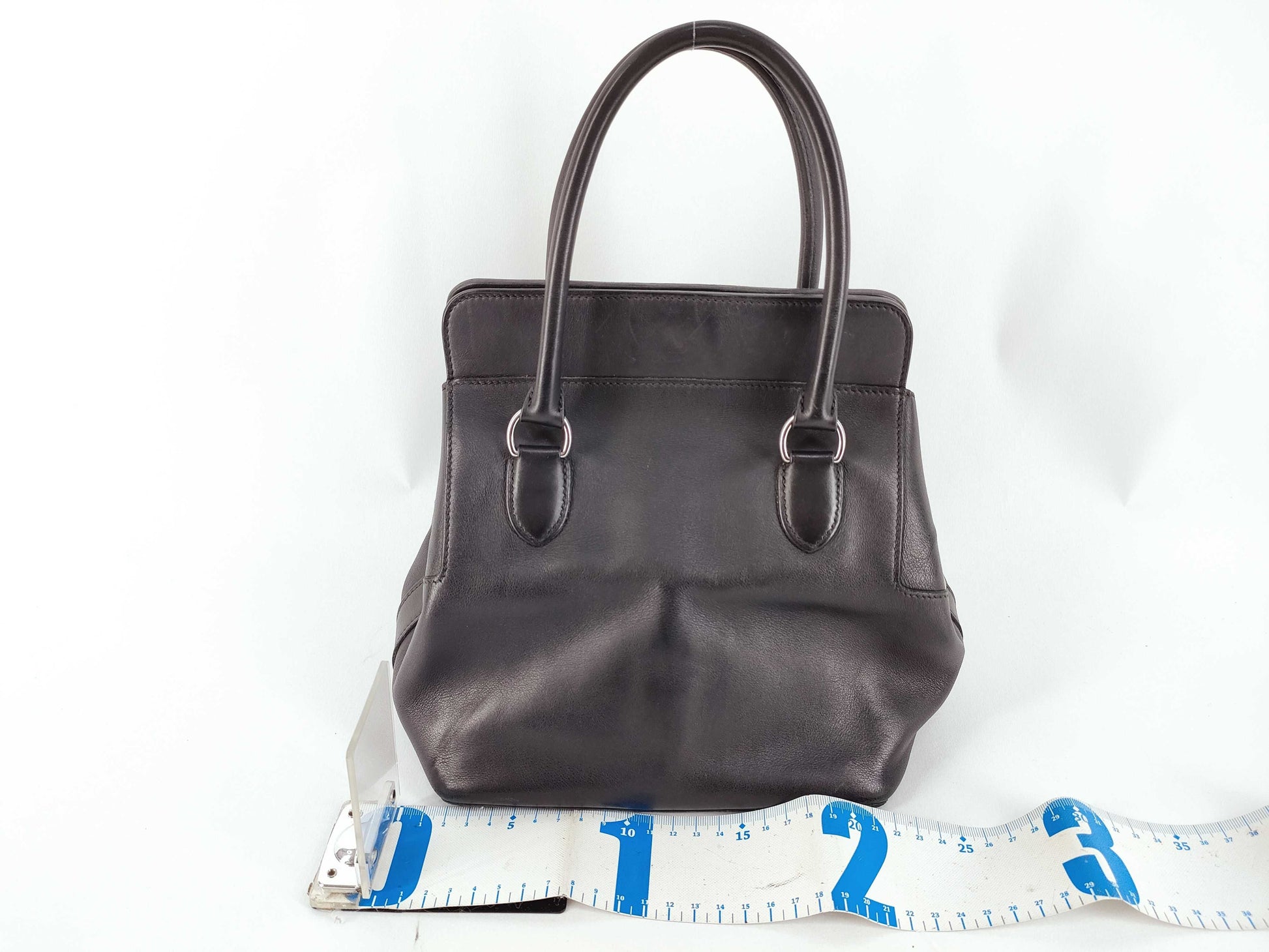 HERMES Toolbox 20/Swift/Black/□N Engraved/Silver Hardware Bag