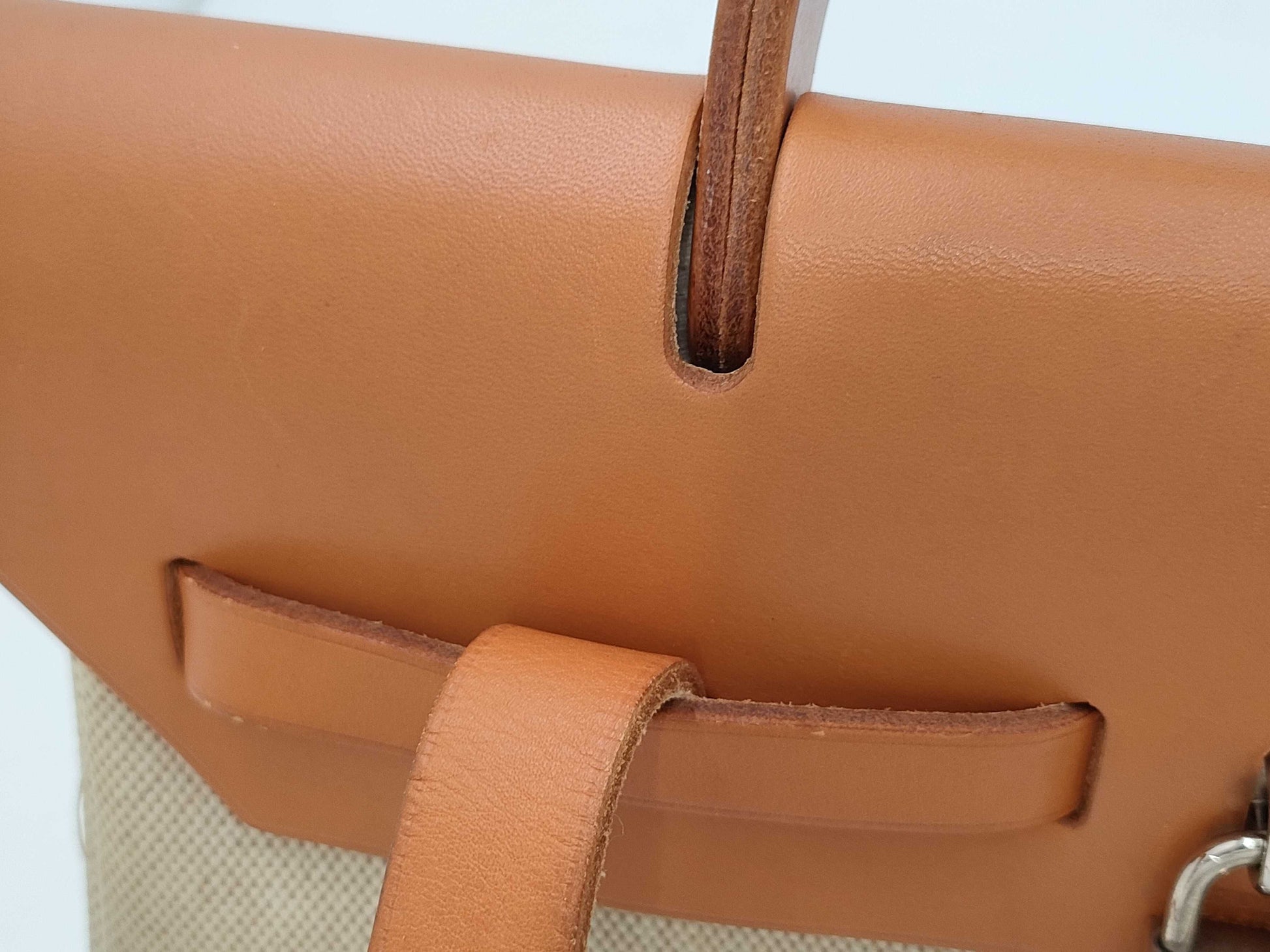 HERMES Ale Bag Ad/Canvas/□D Engraved Rucksack