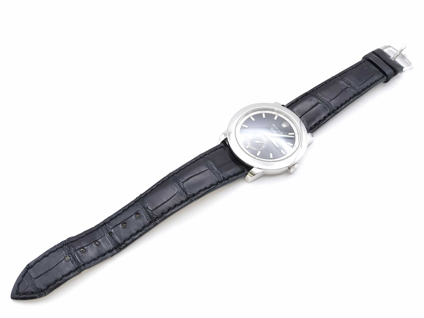 ROLEX Cellini 5241/6 K699952 Pt950 Manual Winding Black Dial Approx. 94.4g Men's Watch