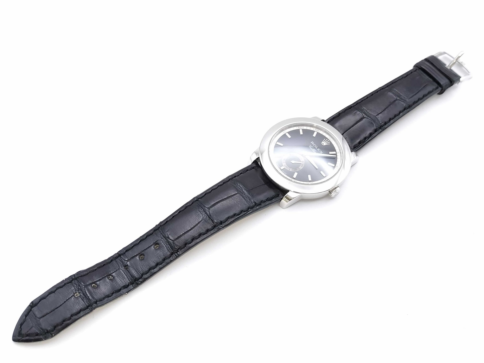 ROLEX Cellini 5241/6 K699952 Pt950 Manual Winding Black Dial Approx. 94.4g Men's Watch