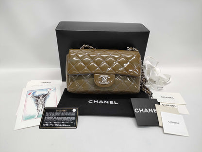 CHANEL Chain Shoulder Bag/Mini Matelasse 20/Patent Leather/16019885 Shoulder Bag