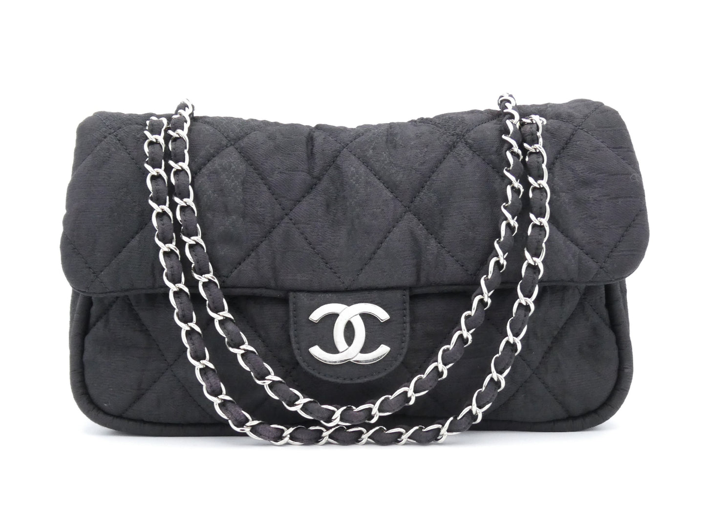 CHANEL Matelasse Coco Mark Coated Canvas Chain Shoulder Bag
