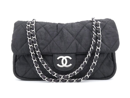 CHANEL Matelasse Coco Mark Coated Canvas Chain Shoulder Bag
