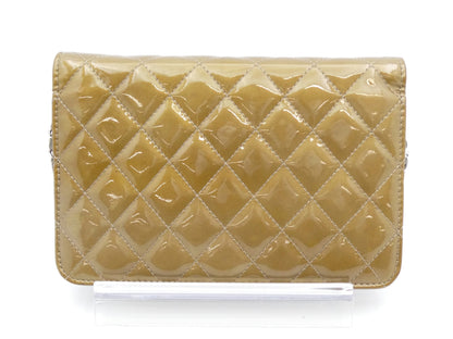 CHANEL Matelasse Coco Mark Enamel Chain Wallet Shoulder Bag