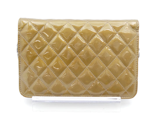 CHANEL Matelasse Coco Mark Enamel Chain Wallet Shoulder Bag