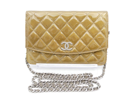 CHANEL Matelasse Coco Mark Enamel Chain Wallet Shoulder Bag
