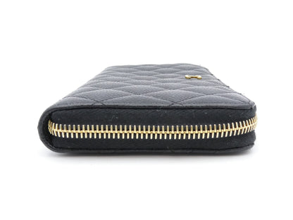 CHANEL Matelasse Coco Mark Caviar Skin Wallet