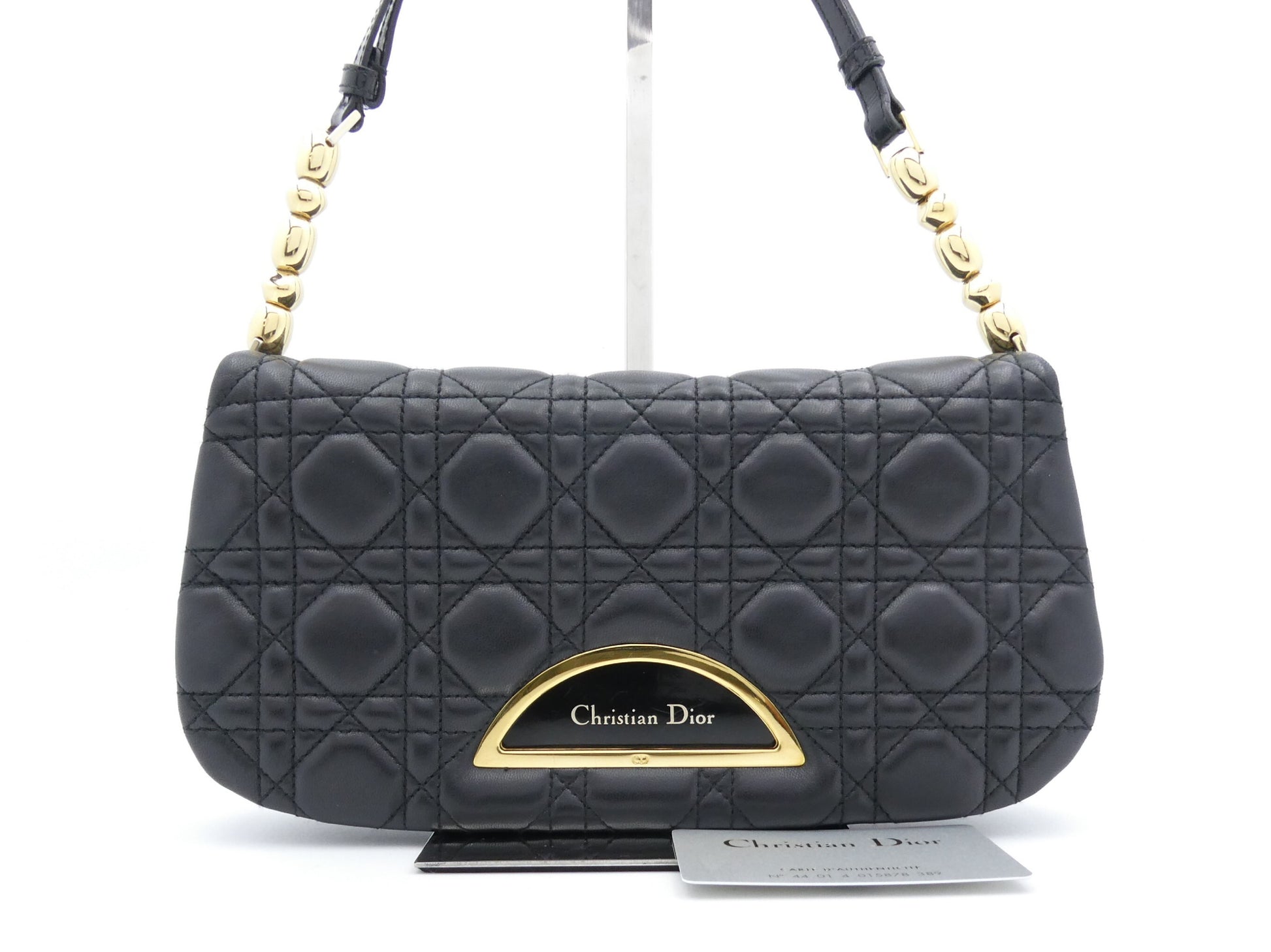 Dior Cannage Marispearl Leather Shoulder Bag