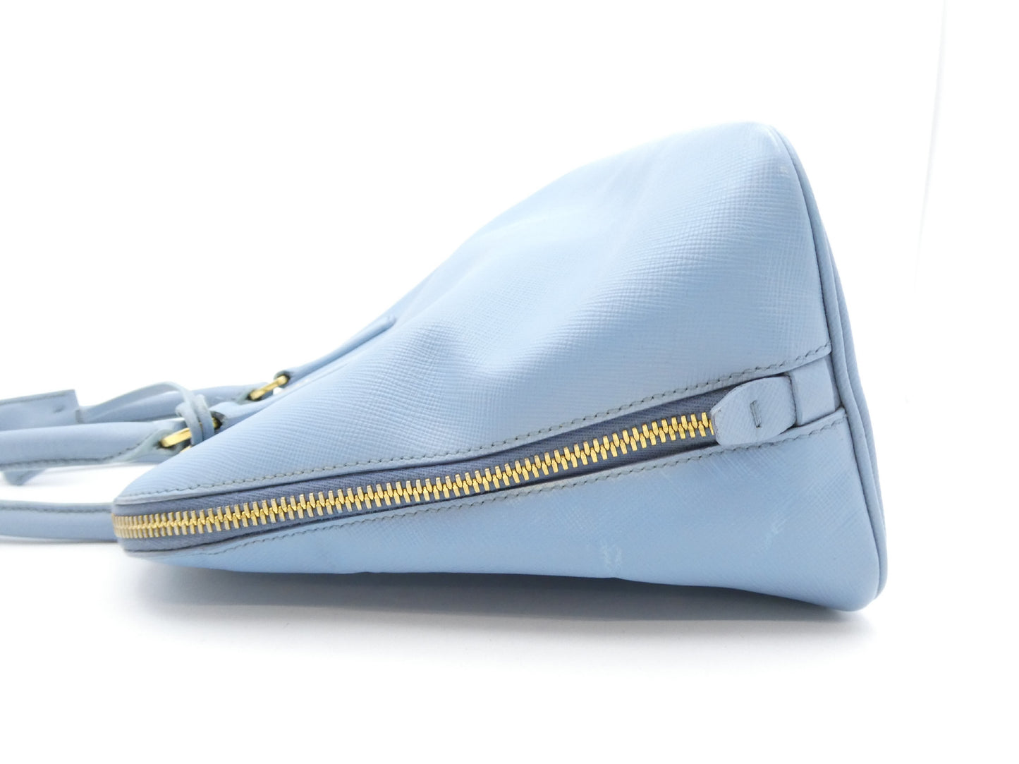 PRADA Logo Plate Saffiano Lux 2-Way Handbag