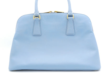 PRADA Logo Plate Saffiano Lux 2-Way Handbag