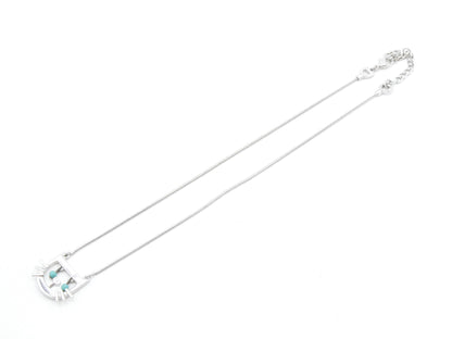 Dior Cat Turquoise Silver Necklace