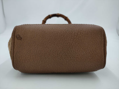 GUCCI Bamboo Suede Leather 2-Way Mini Shoulder Bag