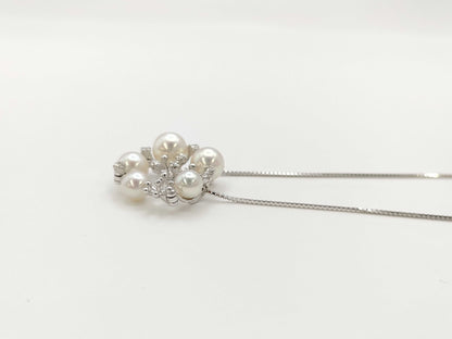 TASAKI Pearl Diameter Approx. 6.8-4.9mm D0.07ct K18WG 5.9g Necklace 