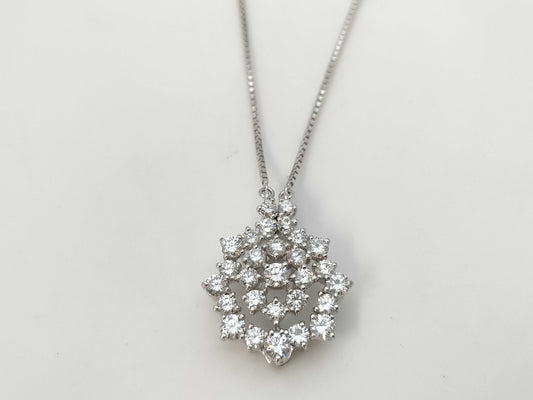 TASAKI D2.00ct Pt900/Pt850 11.7g Necklace 