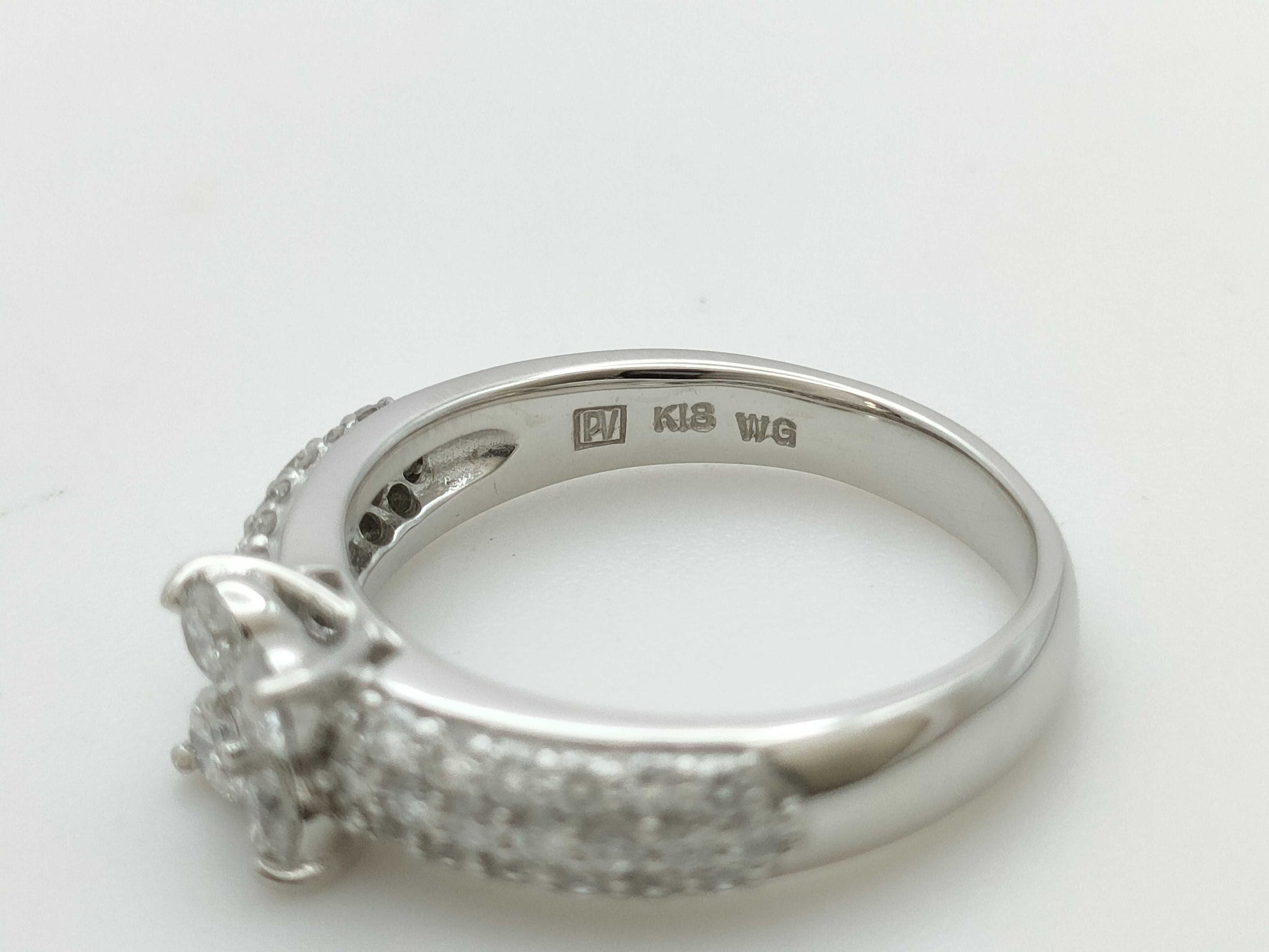 Ponte Vecchio D0.70ct K18WG 4.1g Ring 