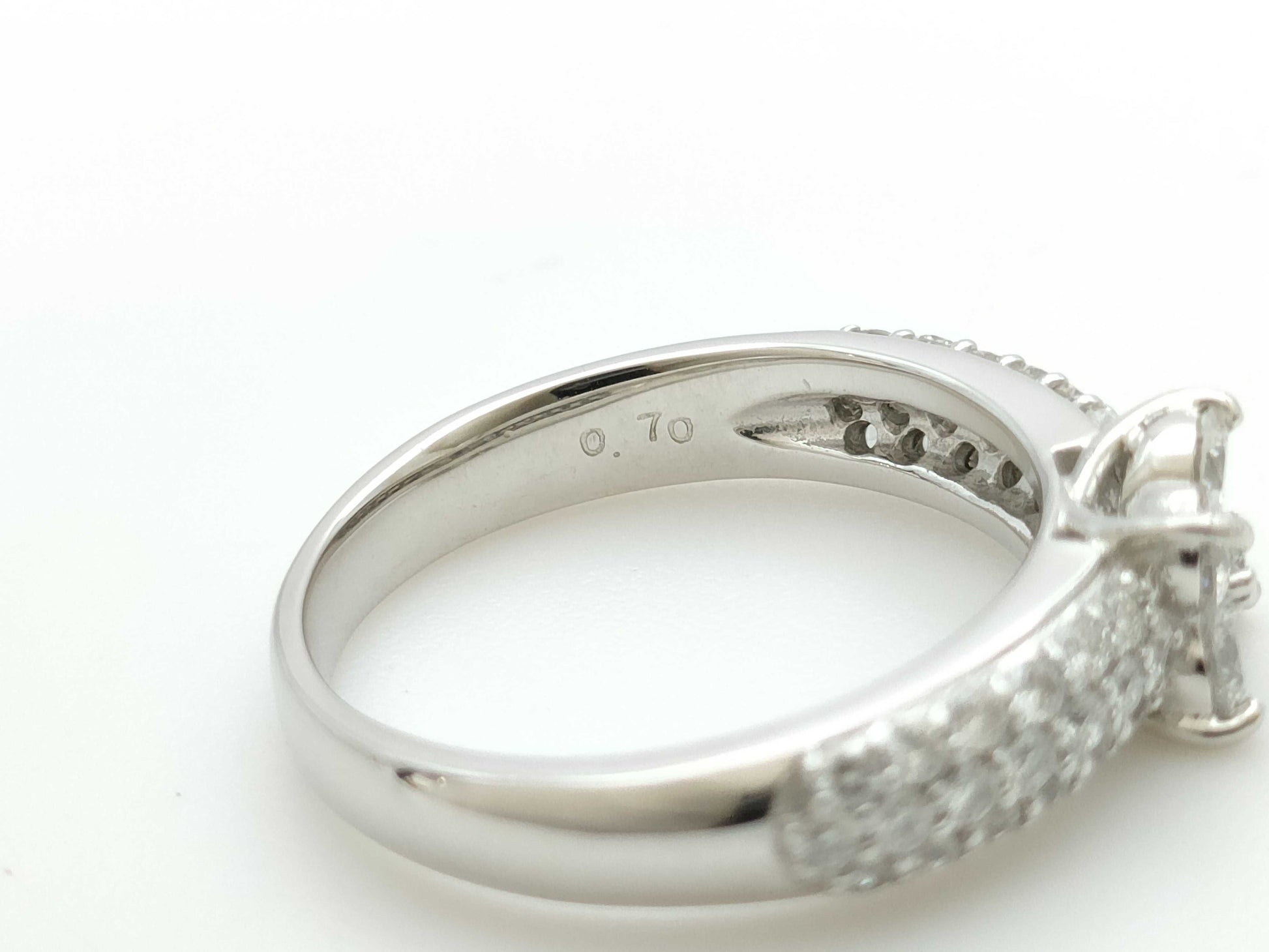 Ponte Vecchio D0.70ct K18WG 4.1g Ring 