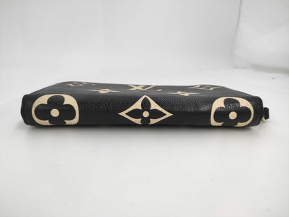 LOUIS VUITTON Empreinte Zippy Wallet in Black and Beige with IC Tag and G Hardware