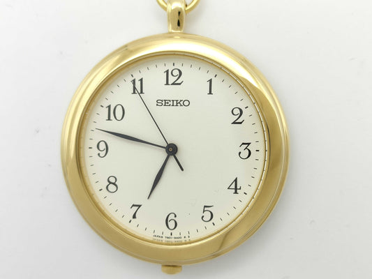 SEIKO 7N01-9A00 3D0143 Quartz Immovable Pocket Watch