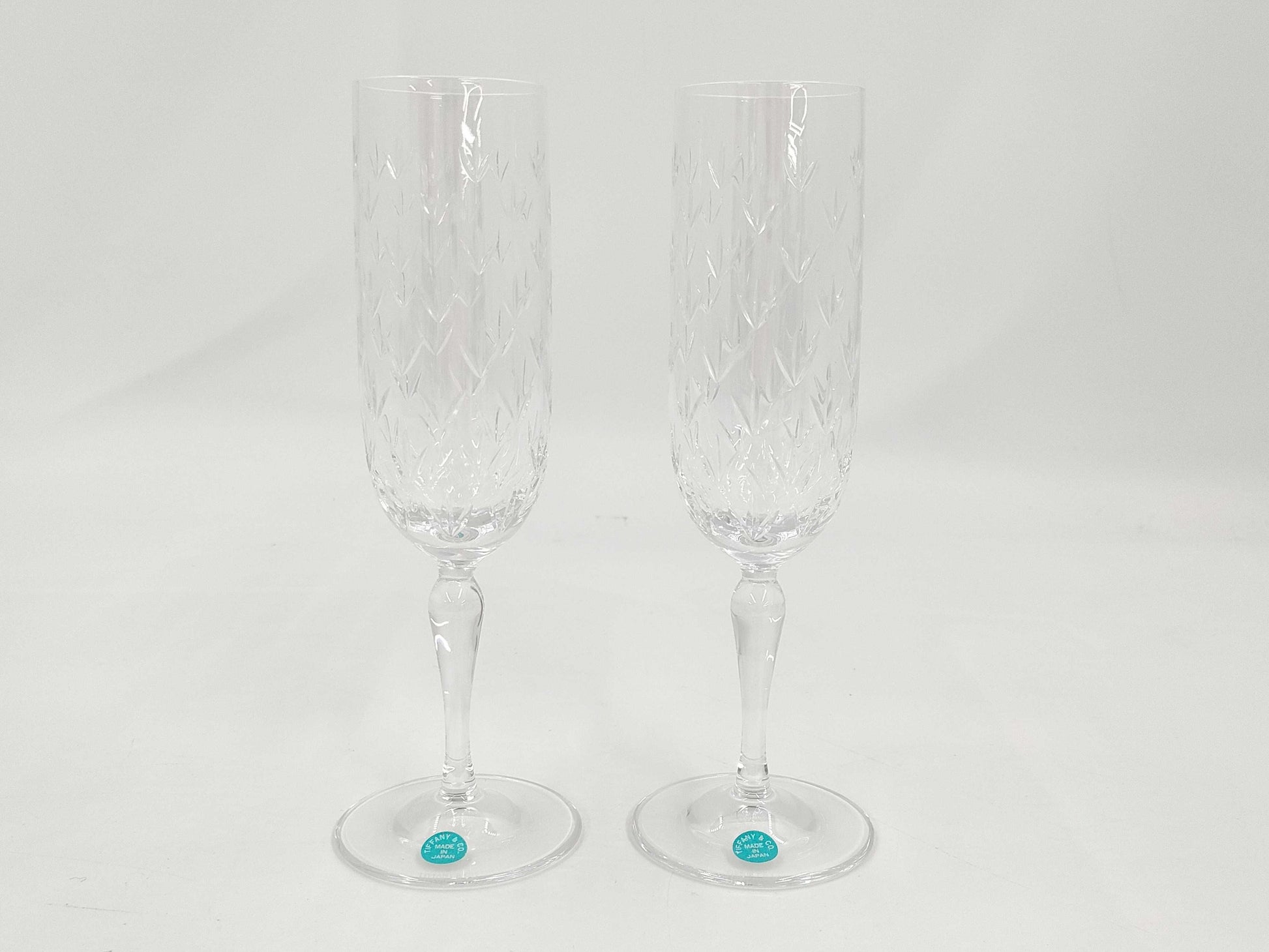 Tiffany&Co. Pair Glass Champagne Glass
