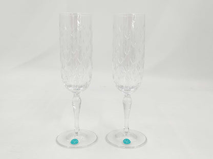 Tiffany&Co. Pair Glass Champagne Glass