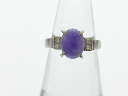 Jade 1.78ct D0.182ct Pt900 5.8g Ring 