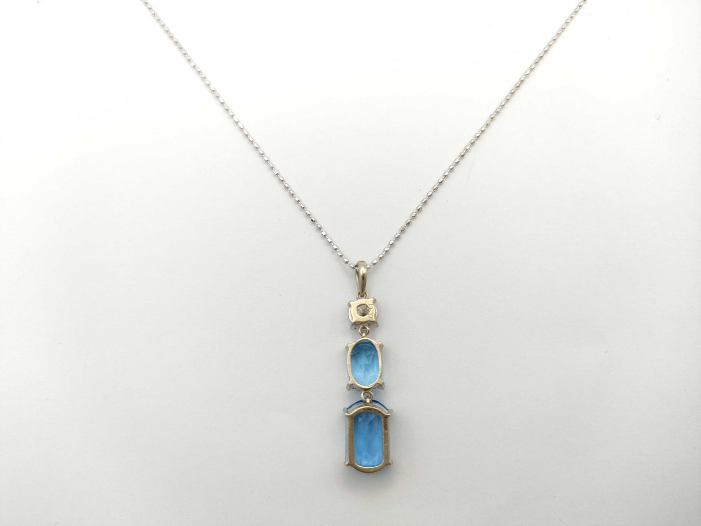 TP3.20ct D0.31ct K18WG/K14WG 3.5g Necklace 