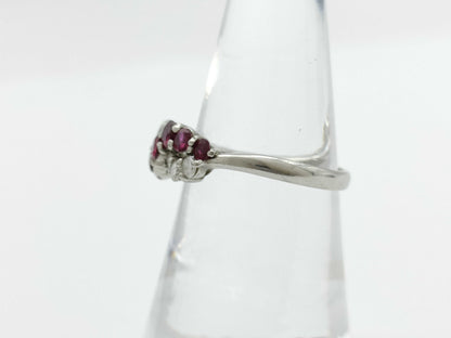 Ruby Diamond 092/070 Engraved Pt900 5.0g Ring 