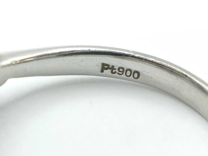 Ruby Diamond 092/070 Engraved Pt900 5.0g Ring 