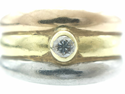 D0.10ct K18/PT900 4.6g Ring 