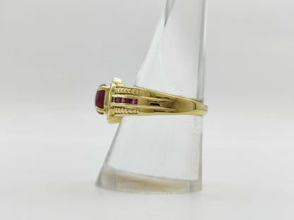R1.07ct Ruby D0.11ct K18 4.0g Ring 