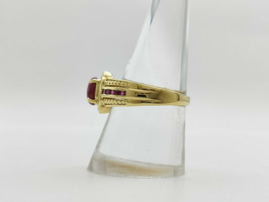 R1.07ct Ruby D0.11ct K18 4.0g Ring 